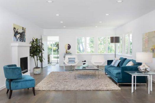 Stylish, luxurious living room.