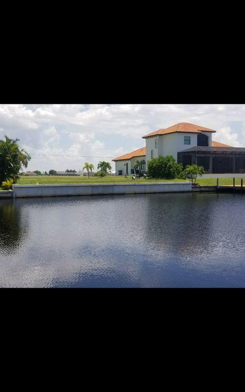 Back side of seawall