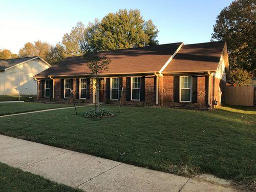 Front of house and new fence