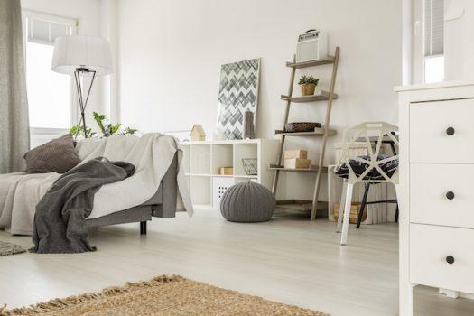 Bright white living room